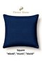 Linen Textured Parliament Blue Throw Pillow Cover - 2