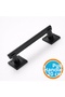 Black Pull Handle with Square Badge 20 cm Modern Design Durable Metal Door Cabinet Handle Stylish Appearance - 7