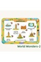 Wooden Turkish Educational and Instructional 2-Piece Puzzle Set - Wonders of the World - 3