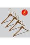 Wooden (Gold Kanca Lama) Bar Hangers for Shirts and Trousers, 4 Pieces