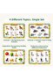 Wooden Turkish Animals, Vehicles-2, Vegetables, Professions Educational and Instructional 4-Piece Puzzle Set - 7