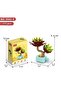 Succulent Aeonium Arboreum Potted Flower Decor 117 Pieces Bricks Building Block 3D Puzzle Toy