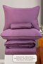 Stark Duvet Cover Set Double Size 100% Cotton Satin Ribbed (200X220 cm) Dried Rose - 5
