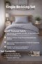 Single Solid Color Duvet Cover Set with Elastic Sheet - 3