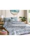 Mint Colored Double Patterned Quilted Pique Bedspread Set (Pique+2 Pillowcases) - 3