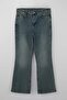 Koyu Mavi Yüksek Bel Comfort/Esnek Flare Fit İspanyol Paça Büyük Beden Jeans TBBSS26CJ00025 - 5