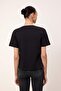 Wardrobe Essentials-Siyah Regular/Normal Kalıp Vatkalı Örme T-Shirt TWOSS26TS00005 - 4