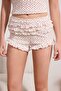 Beyaz %100 Pamuklu Kirazlı Fırfırlı Fitilli/Pointel Örme Pijama Takımı THMSS26PT00038 - 7
