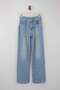 Trendyolmilla Wardrope Essentials Açık Mavi DÖKÜMLÜ Yüksek Bel Wide Leg Jeans TWOSS26JE00128 - 9