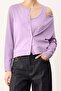 Wardrobe Essentials Lila Premium İplik Basic Rayon Görünümlü Hırka-Bluz Triko Hırka TWOSS26HI00001 - 3