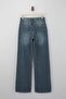 Blue Drapey Regular Waist Wide Leg 100% Cotton Jeans Twoss26Je00116 - 6