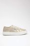 Gold Laced Flat Sole Unisex Sports Shoes Takss25Sn00039 - 4