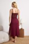 Bordo Dantel Detaylı Viskon Örme Gecelik THMSS26GC00002 - 4