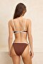 Kahverengi Aksesuarlı Klora&Suya Dayanıklı Uzun Ömürlü LYCRA® XTRA LIFE Bikini Takımı TBESS26BT00004 - 4