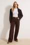 Kahverengi Kemerli Yüksek Bel Wide Leg Palazzo Jeans TWOAW26JE00271
