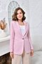 Brooched Knitted Fabric Jacket Light Pink - 5