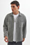 Men's Relax Fit Relax Fit Knitted Double Pocket Snap Fastener Dobby Shirt - 5