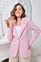 Brooched Knitted Fabric Jacket Light Pink - 4
