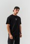 Men's Black "See the Big Picture" Text Detailed 100% Cotton Oversize Fit Crew Neck T-Shirt