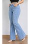 Women'S-Premium Pearl Detailed High Waist L Stretch Fabric Flexible Comfortable Fit İ Flared Ot Pants - 5