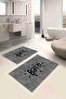 Digital Printed Non-Slip Base Bath Washable 2-Piece Bathroom Carpet Mat Toilet Seat Set