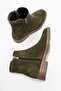 Harben genuine leather women's boots - khaki suede - 8