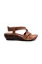 Mintha Genuine Leather Women's Sandals Brown - 4