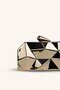 حقيبة فستان سهرة لامعة موديل مستطيل - ذهبي - 2