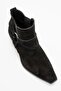 Felia Genuine Leather Elastic Pull-On Women's Boots Black Suede - 7