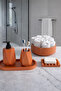 Decorative 5 Piece Geometric Bathroom Set Liquid Soap Dispenser Solid Soap Holder Toothbrush Holder Tray and Towel Holder