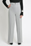 Women's Palazzo Pants High Waist Thin Cut Turquoise Gray Basic Pants Cess-3056 - 5