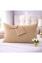 Coffee Colored Cotton Ranforce Fabric Pillowcase (2 Pcs)