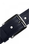 Men's Navy Blue Faux Leather Sports Belt with Stitched Pattern on the Sides 2402611 - 5