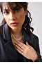 Women's Silver Waterway Detailed Stone and Beaded Pearl Design Steel Necklace - 2