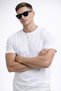Men's White Regular Fit Basic T-Shirt, Crew Neck, Cotton 30/1 Single Jersey Fabric, Comfortable Daily Wear - 2