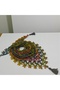Knitted Motif Bohemian Batik Painter's Beret & Neck Collar Shawl Set - 3