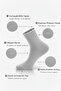 Men's Gray 6-Piece Cotton Boxed Elasticless Socks, Diabetic-Friendly, Seamless, Flexible, Non-Marking, Short, Non-Tightening Socks - 2