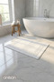 Pudra Rita Foot Towel - 50X70 Cm, 245 Gr, 100% Cotton, Spa and Hotel Bath Mat, for Daily Use