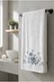 Bamboo Cotton Floral Embroidered 50 X 90 cm Embroidered Hand Towel - 2