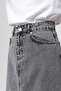 Gri Denim Etek - 5