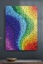 Glass Table Rainbow Patterned