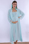 Breastfeeding Featured Cotton Maternity Set 4 Pieces Effortt - Turquoise - 4