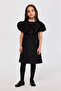Girls' Bow Black Party Dress