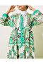 2423 Ethnic Patterned Modest Dress - Green 8 - 2