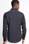 Men's Slim Fit Long Sleeve Cotton Oxford Fabric Navy Button-Down Collar Shirt - 4