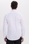 Slim Fit Long Sleeve Cotton Satin Men's White Shirt - 6