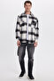 Men's Slim Fit slim fit plaid single pocket lumberjack shirt - 5