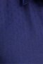 Slim Fit Long Sleeve Oxford Texture Dobby Piping Men's Navy Blue Shirt - 5