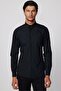Slim Fit Long Sleeve Cotton Easy-Iron Men's Black Shirt - 2