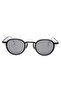 Uv400 Protected Black-white Frame Black Glass Oval Women's Sunglasses - 6
